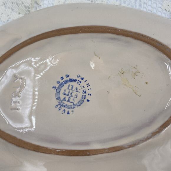Italica ARS Hand Painted Fish Shaped ~ 12” Platter Plate Made In Italy - Picture 7 of 8